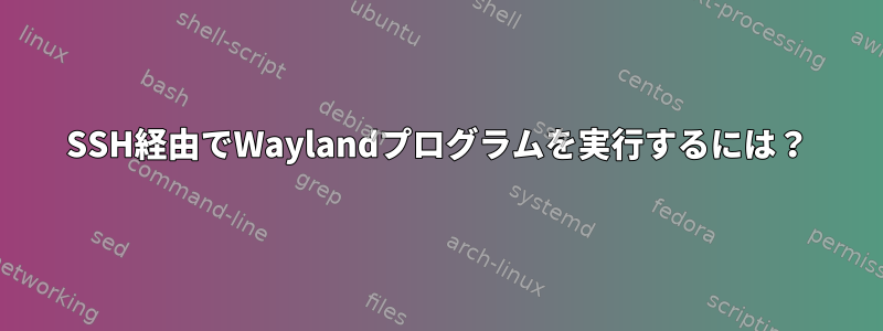 SSH経由でWaylandプログラムを実行するには？