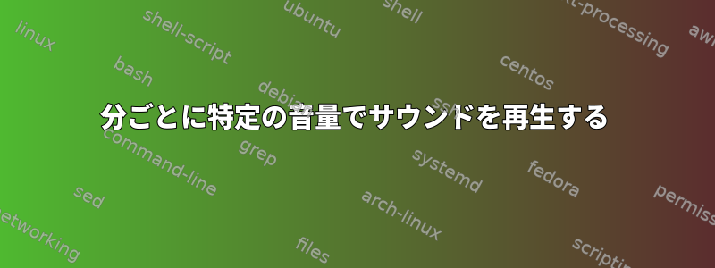 15分ごとに特定の音量でサウンドを再生する