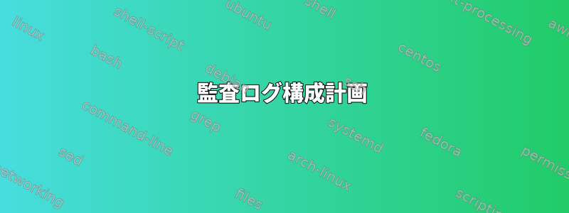 監査ログ構成計画