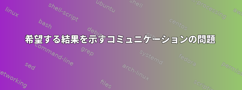 希望する結果を示すコミュニケーションの問題