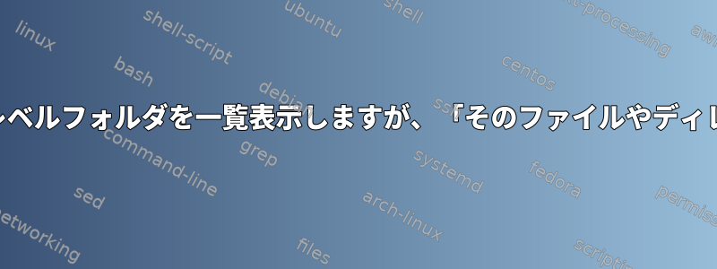 ecryptfs：lsはトップレベルフォルダを一覧表示しますが、「そのファイルやディレクトリはありません」