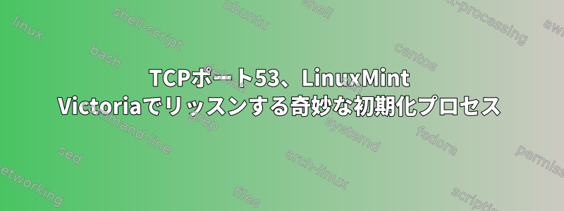 TCPポート53、LinuxMint Victoriaでリッスンする奇妙な初期化プロセス