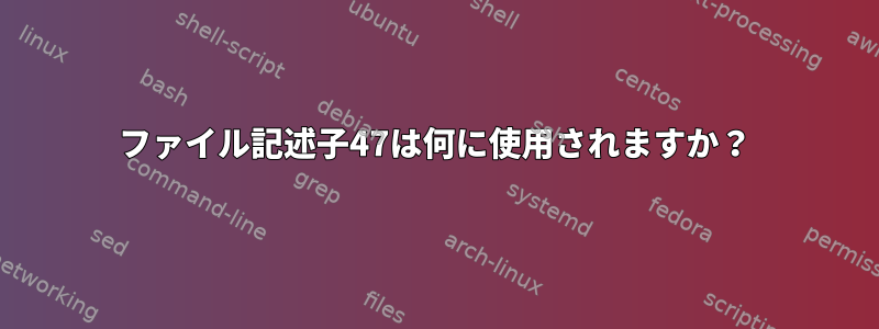 ファイル記述子47は何に使用されますか？