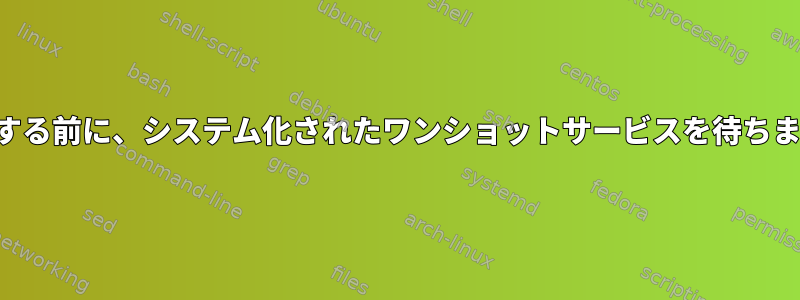 終了する前に、システム化されたワンショットサービスを待ちます。