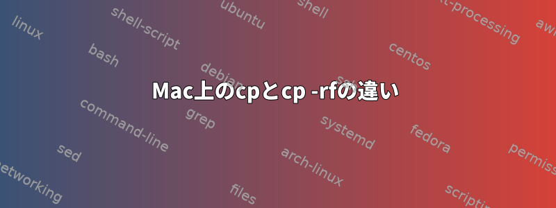 Mac上のcpとcp -rfの違い