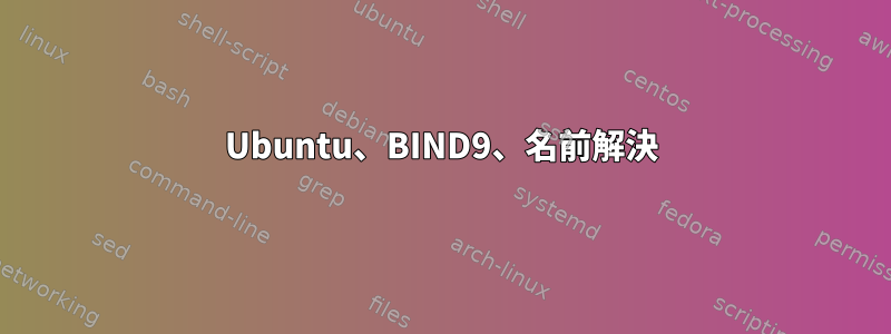 Ubuntu、BIND9、名前解決