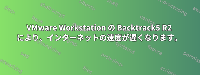 VMware Workstation の Backtrack5 R2 により、インターネットの速度が遅くなります。