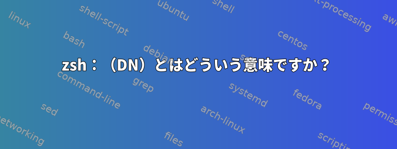 zsh：（DN）とはどういう意味ですか？