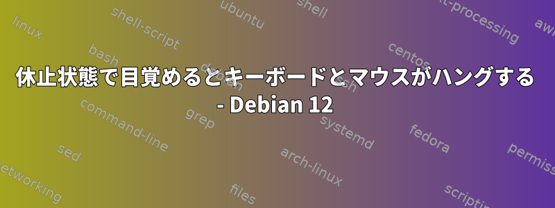 休止状態で目覚めるとキーボードとマウスがハングする - Debian 12