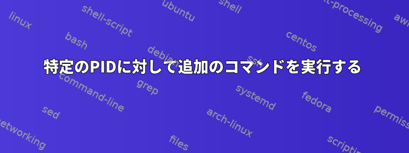 特定のPIDに対して追加のコマンドを実行する