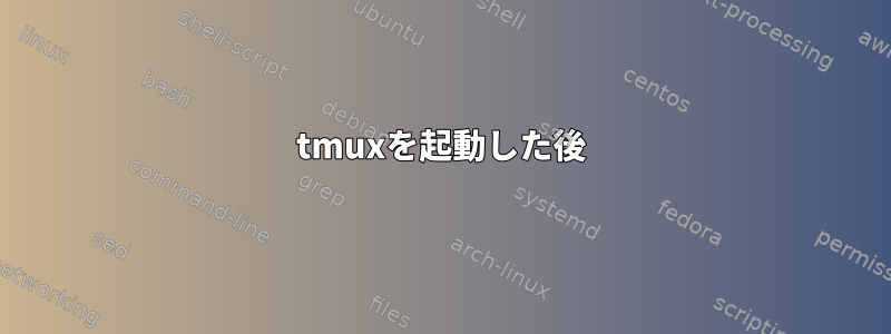 tmuxを起動した後