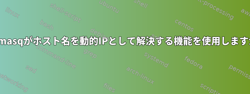 dnsmasqがホスト名を動的IPとして解決する機能を使用しますか？