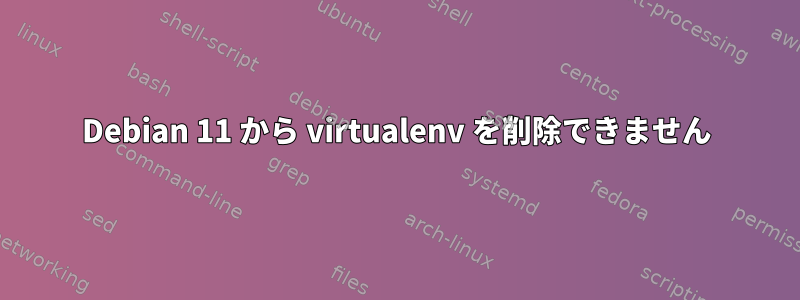 Debian 11 から virtualenv を削除できません