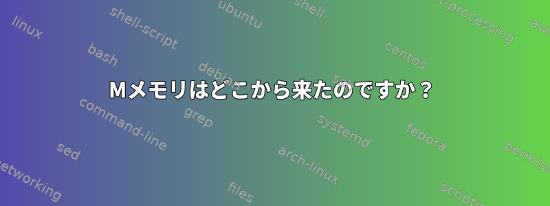 512Mメモリはどこから来たのですか？