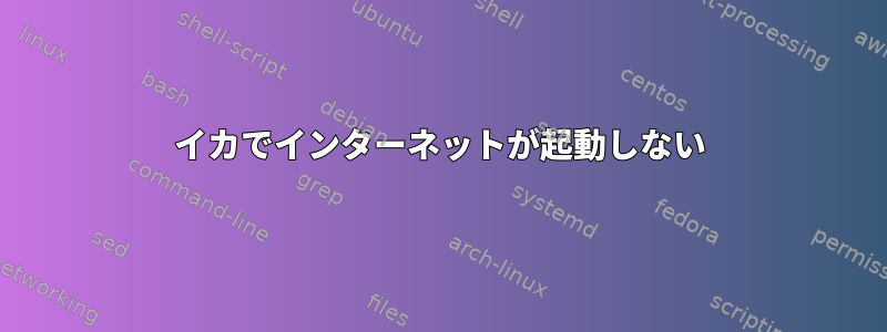 イカでインターネットが起動しない