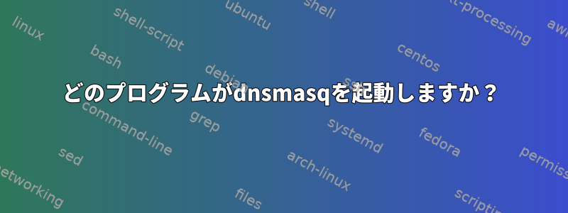 どのプログラムがdnsmasqを起動しますか？