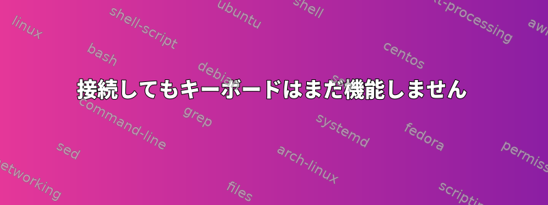 接続してもキーボードはまだ機能しません