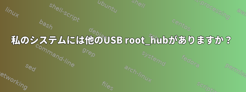 私のシステムには他のUSB root_hubがありますか？