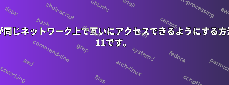 2つのQemuインスタンスが同じネットワーク上で互いにアクセスできるようにする方法は？ホストはWindows 11です。