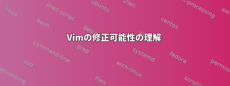 Vimの修正可能性の理解