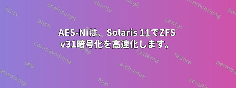 AES-NIは、Solaris 11でZFS v31暗号化を高速化します。