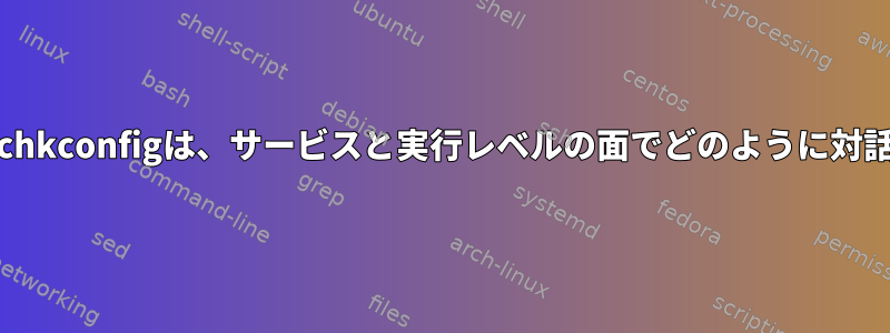 systemdとchkconfigは、サービスと実行レベルの面でどのように対話しますか？