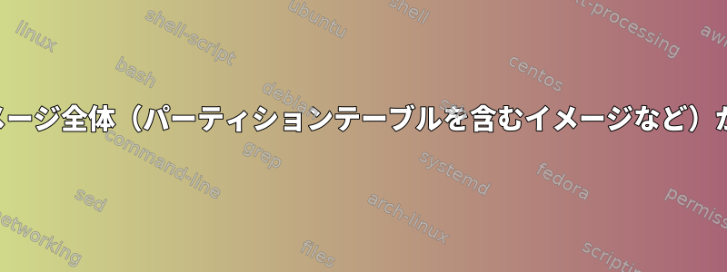 サーキットブレーカを使用してディスクイメージ全体（パーティションテーブルを含むイメージなど）からパーティションをマウントする方法は？