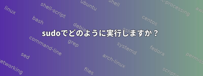 sudoでどのように実行しますか？