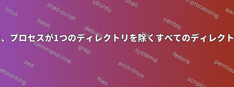 SUで呼び出されない端末コマンドは、プロセスが1つのディレクトリを除くすべてのディレクトリに書き込むことを制限しますか？