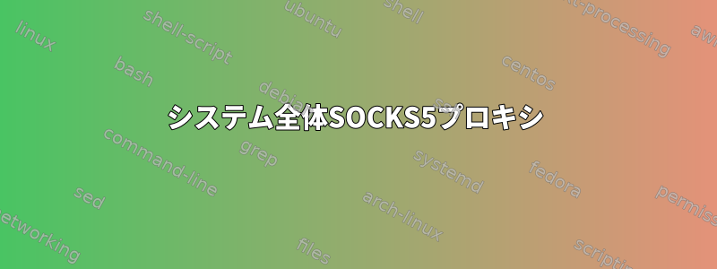 システム全体SOCKS5プロキシ