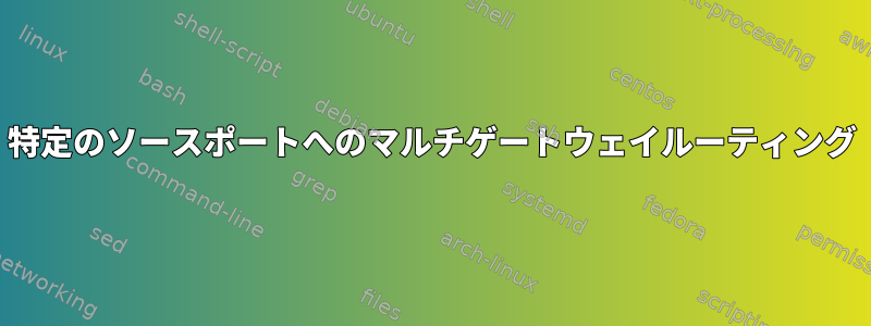 特定のソースポートへのマルチゲートウェイルーティング