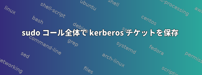 sudo コール全体で kerberos チケットを保存