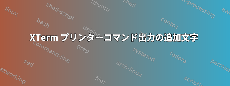 XTerm プリンターコマンド出力の追加文字