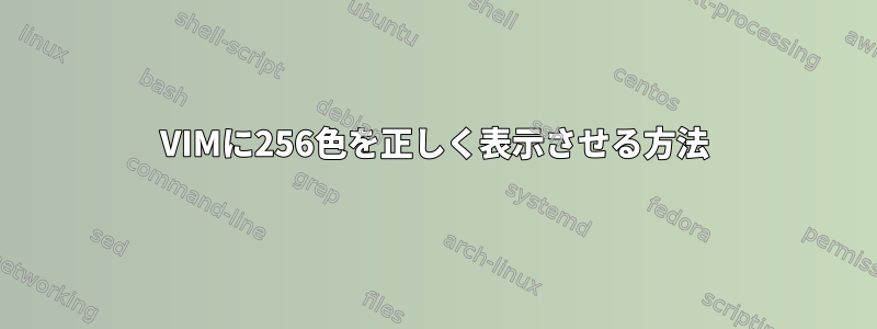 VIMに256色を正しく表示させる方法