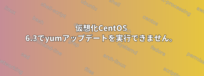 仮想化CentOS 6.3でyumアップデートを実行できません。