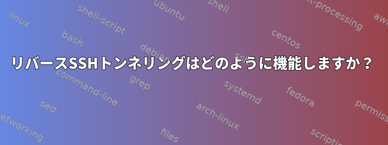 リバースSSHトンネリングはどのように機能しますか？