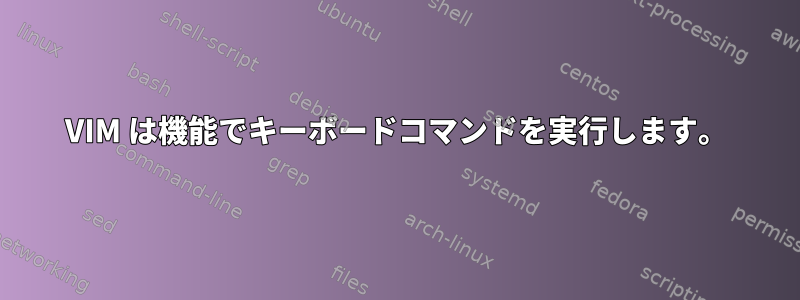 VIM は機能でキーボードコマンドを実行します。