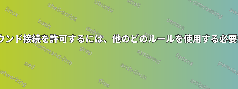 PPTPアウトバウンド接続を許可するには、他のどのルールを使用する必要がありますか？