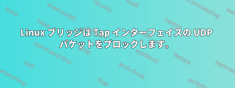 Linux ブリッジは Tap インターフェイスの UDP パケットをブロックします。