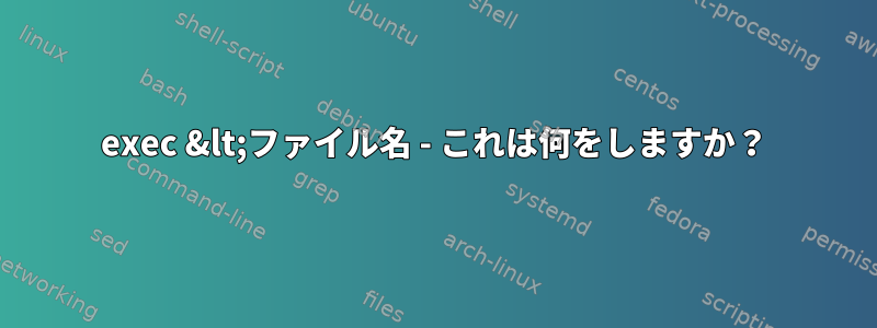 exec &lt;ファイル名 - これは何をしますか？