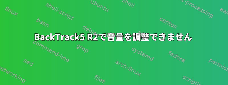 BackTrack5 R2で音量を調整できません