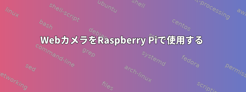 WebカメラをRaspberry Piで使用する