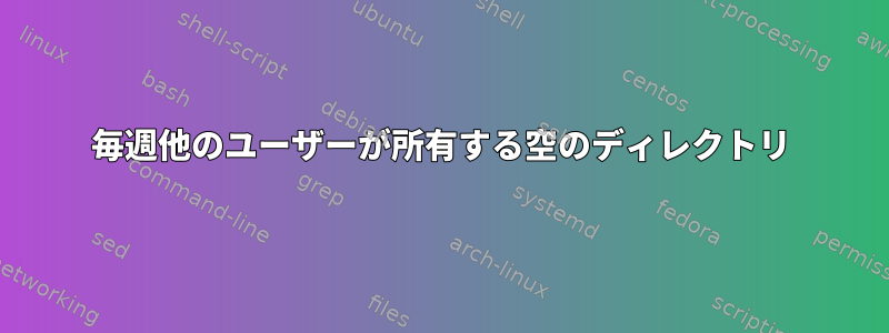 毎週他のユーザーが所有する空のディレクトリ