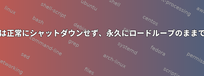 iMacは正常にシャットダウンせず、永久にロードループのままです。