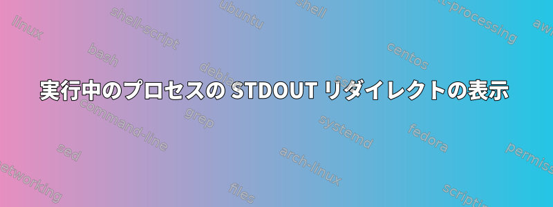 実行中のプロセスの STDOUT リダイレクトの表示