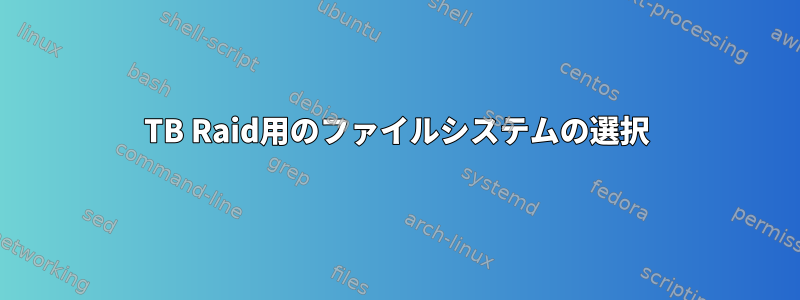 16TB Raid用のファイルシステムの選択