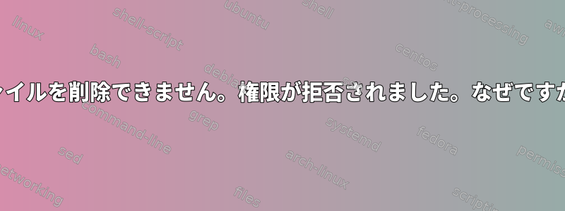 ファイルを削除できません。権限が拒否されました。なぜですか？