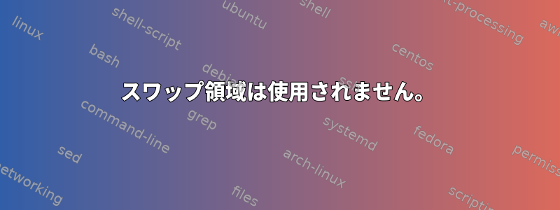 スワップ領域は使用されません。