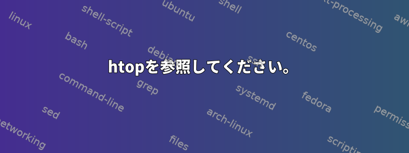 htopを参照してください。