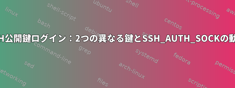 SSH公開鍵ログイン：2つの異なる鍵とSSH_AUTH_SOCKの動作